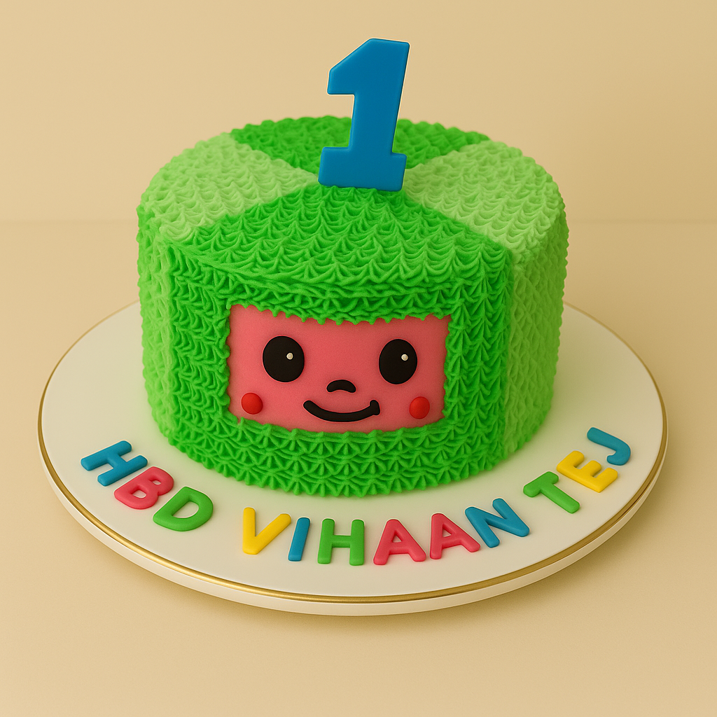 Adorable Coco Melon 1st Birthday Cake