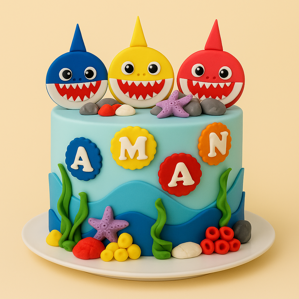 Baby Shark Underwater Fun Cake