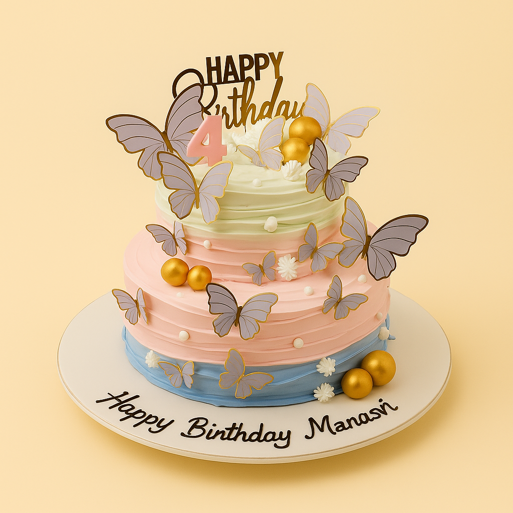 Butterfly Garden Cake
