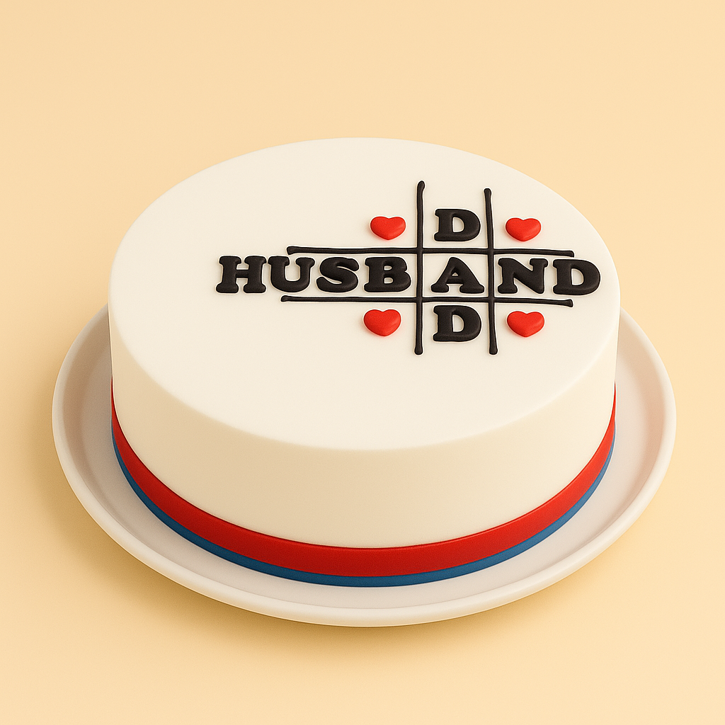 Dad & Husband Tic-Tac-Toe Cake