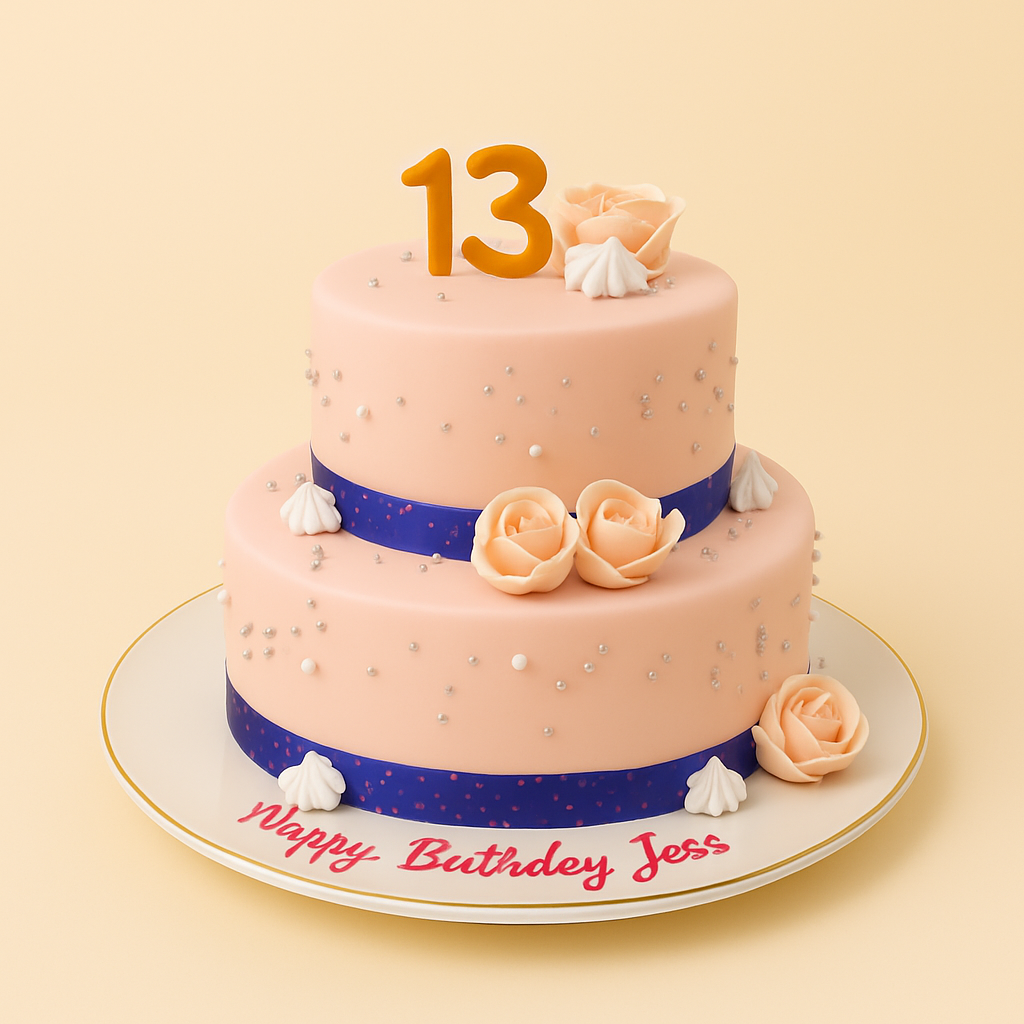 Elegant 13th Birthday Cake