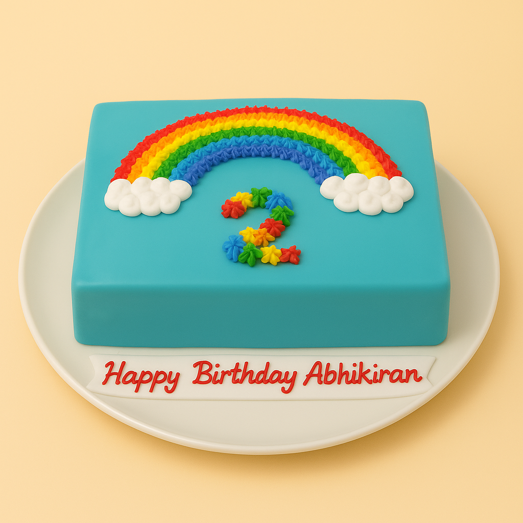 Rainbow Delight Birthday Cake