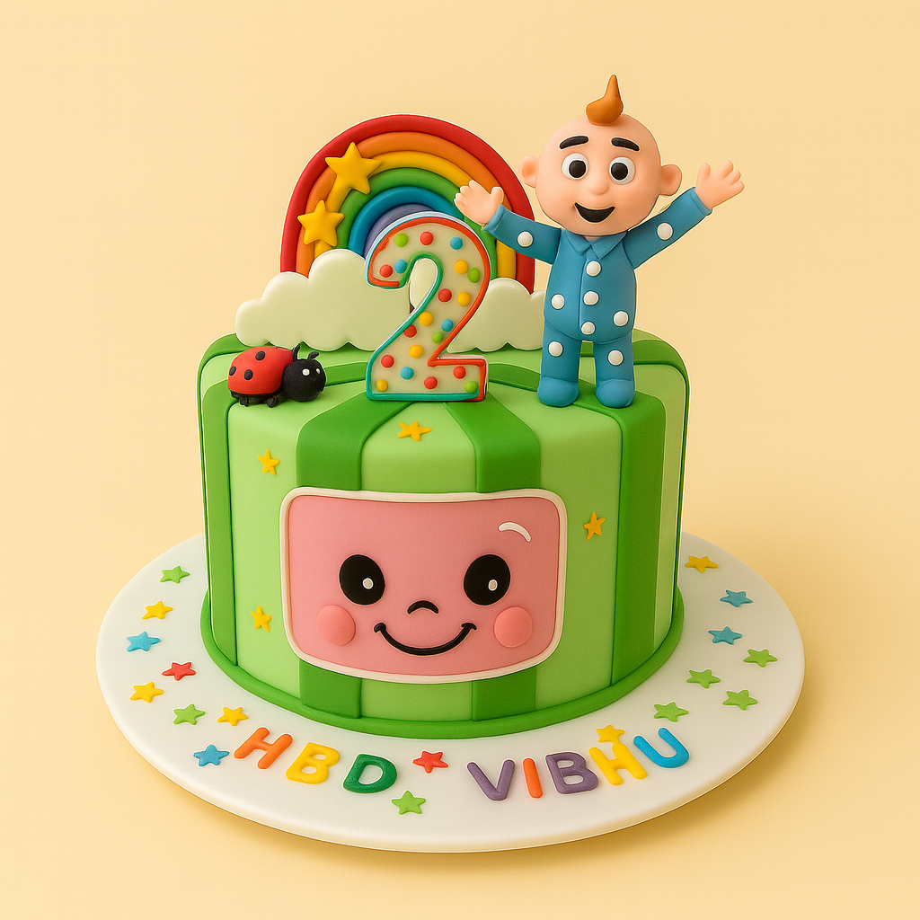 Coco Melon Rainbow Joy Birthday Cake