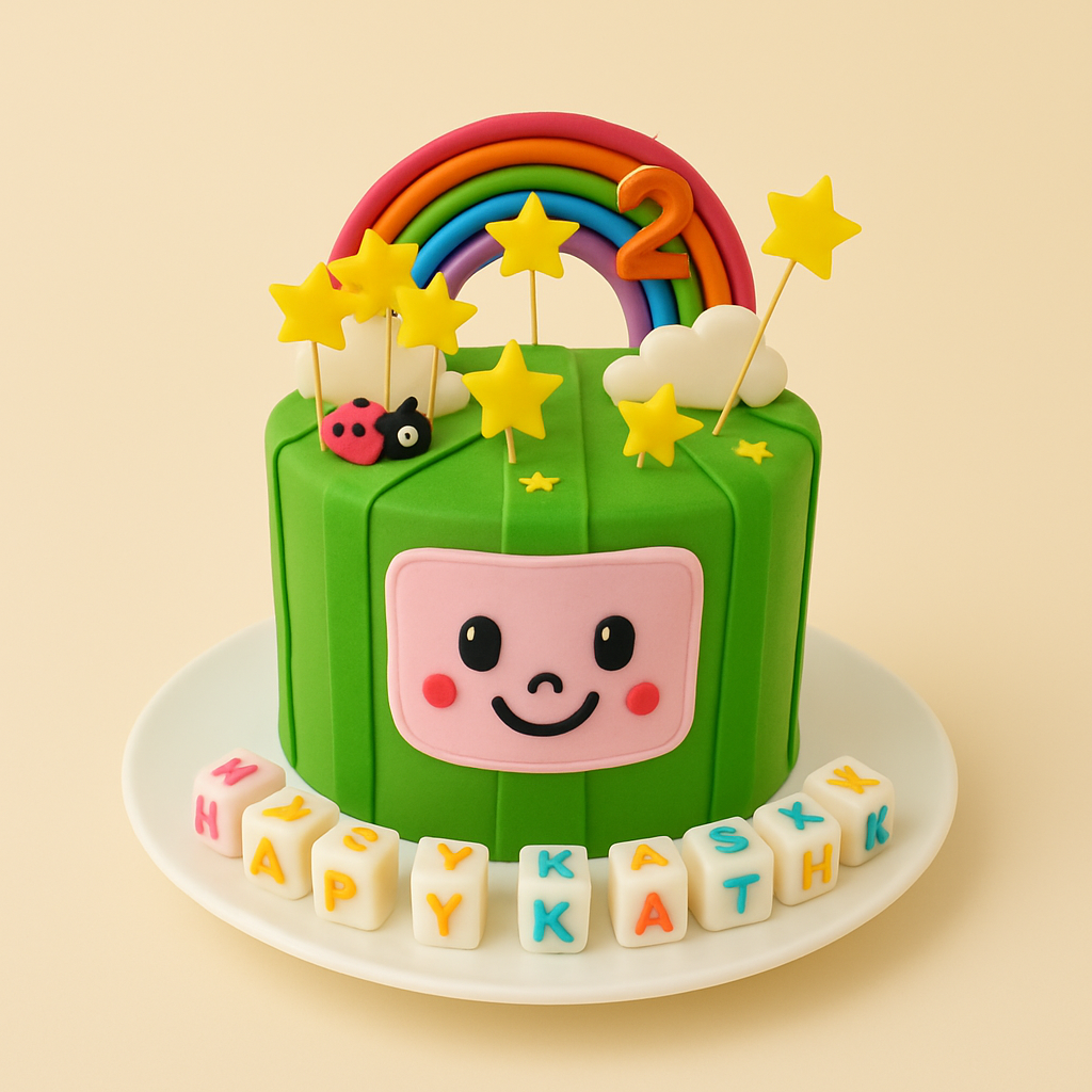 Rainbow Star Cake