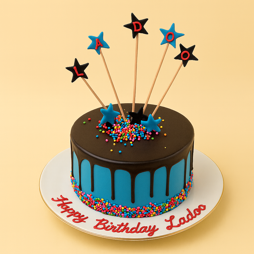 Starry Sprinkle Birthday Cake