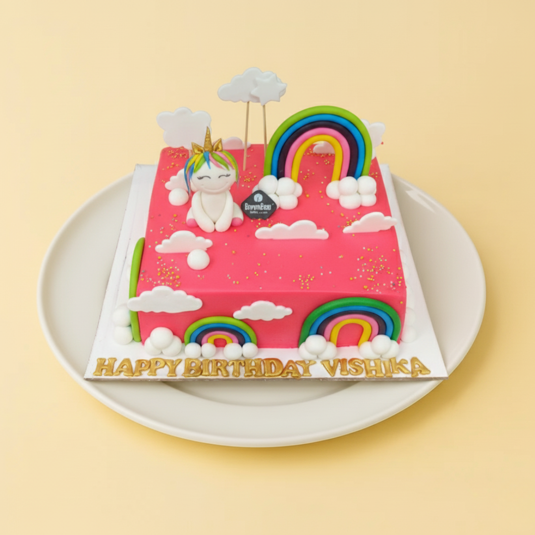 Unicorn Dreams Rainbow Cake