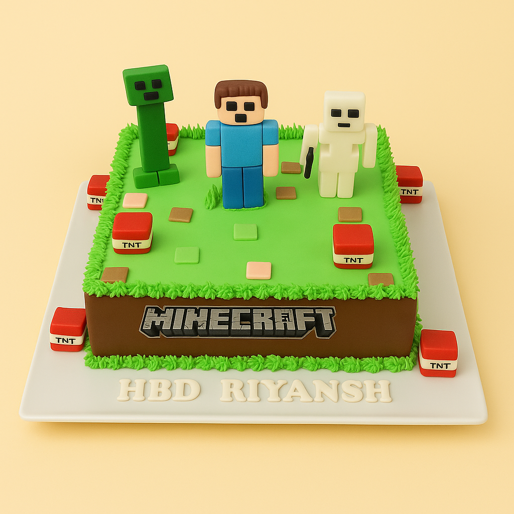 🎮 Bring Your Minecraft World to Life with a Custom Cake from Brown Bear Bakers!