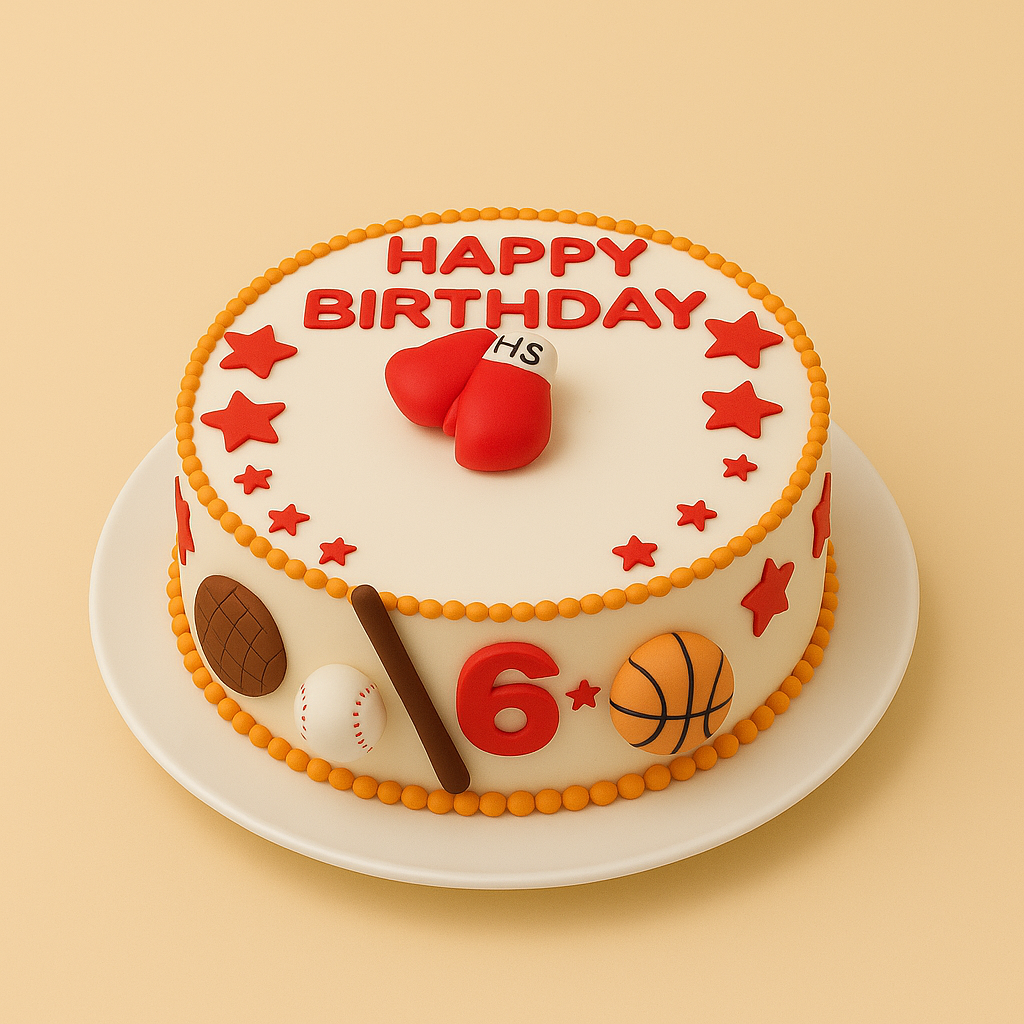 🏀 Sports Theme Birthday Cake – Designer Kids Cake