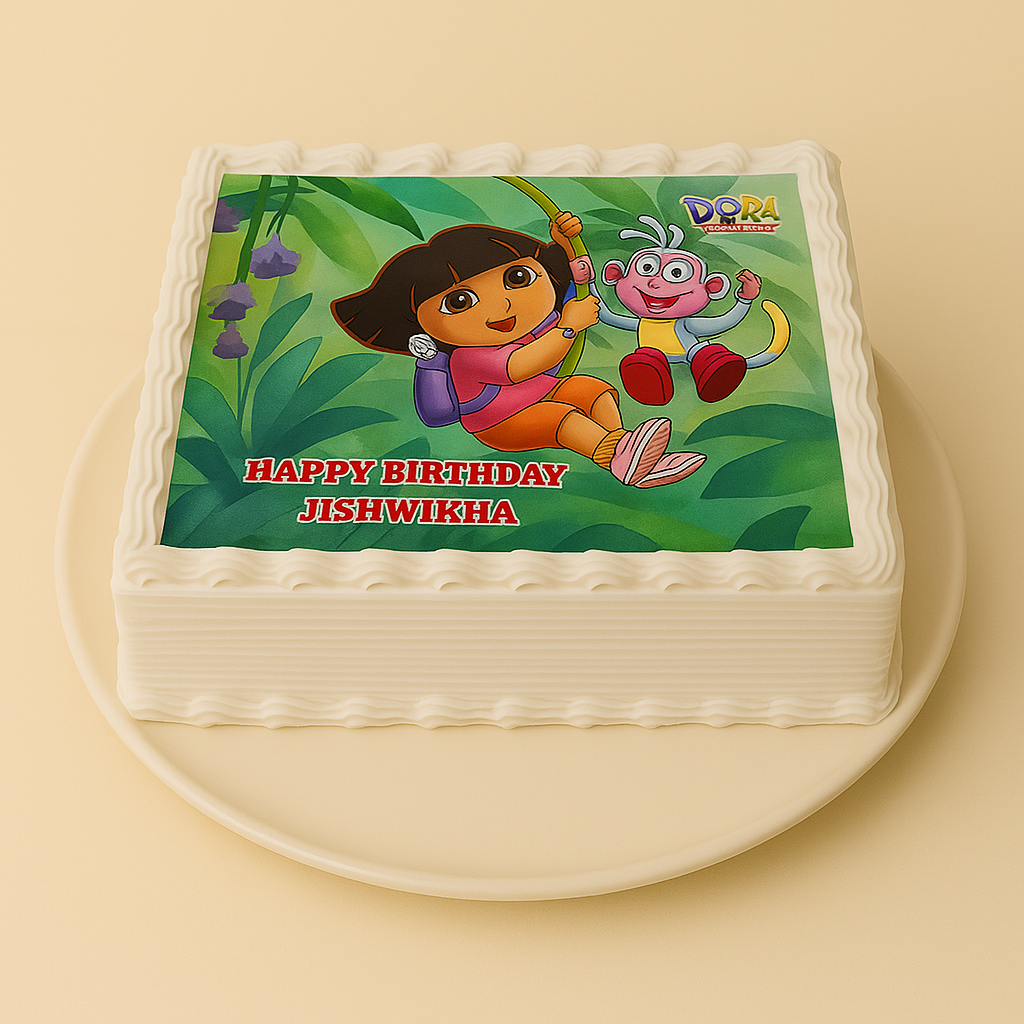 Dora the Explorer Birthday Photo Cake