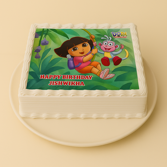 Dora the Explorer Birthday Photo Cake