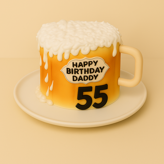 Beer Mug Birthday Cake
