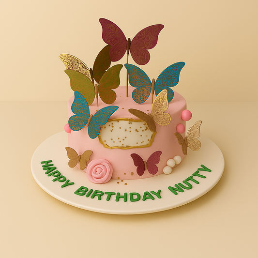 Elegant Butterfly Theme Cake