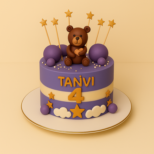 Teddy Bear Theme Birthday Cake