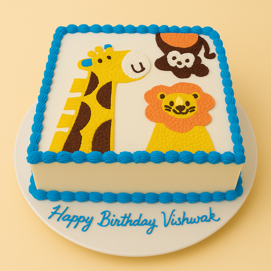 Animal Friends Buttercream Cake