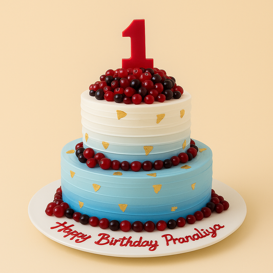 Blue Berry Bliss Celebration Cake