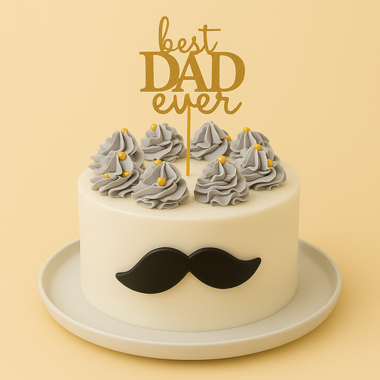 Best Dad Ever Moustache Cake