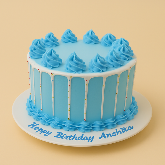 Blue Bliss Drip Cake