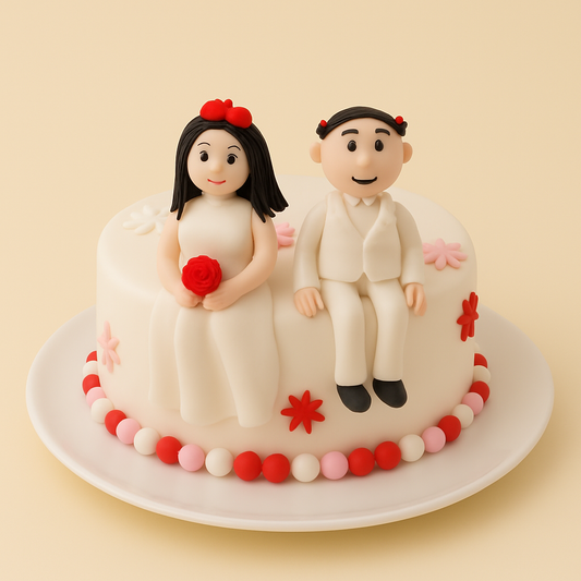 Bride & Groom Celebration Cake