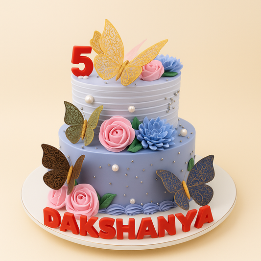 Butterfly Bloom Garden Cake