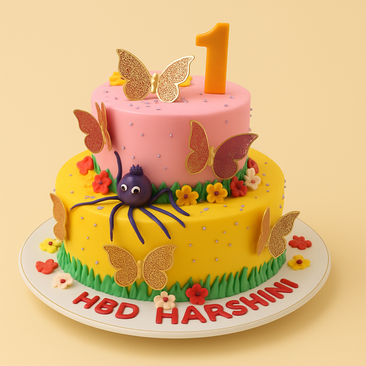 Butterfly Garden Cake