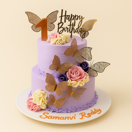 Butterfly Garden Cake