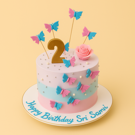 Butterfly Garden Cake