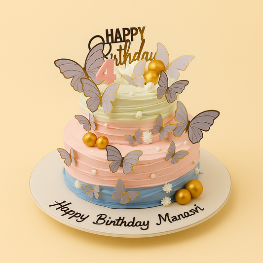 Butterfly Garden Cake