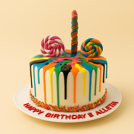 Candy Splash Drip Cake