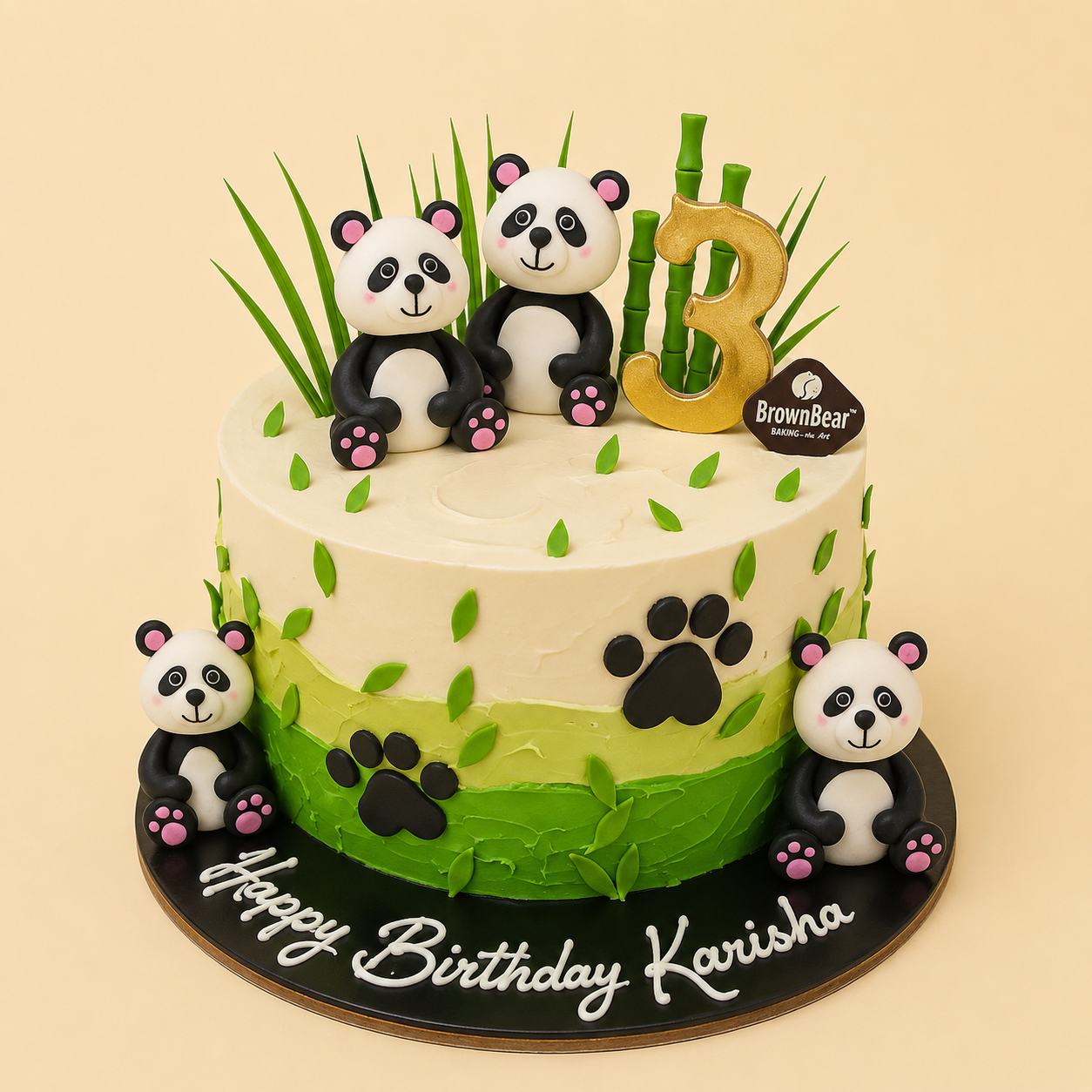 Adorable Panda Birthday Cake