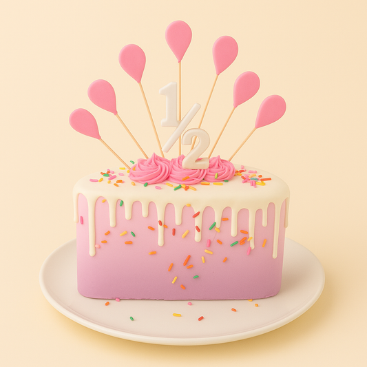Sweet Half-Birthday Drip Cake