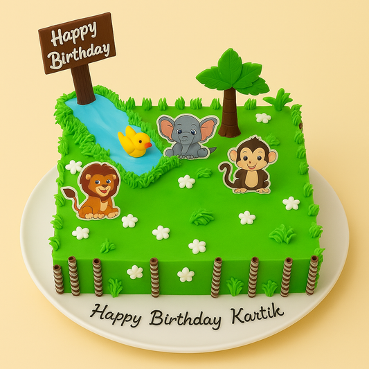 Jungle Friends Cake
