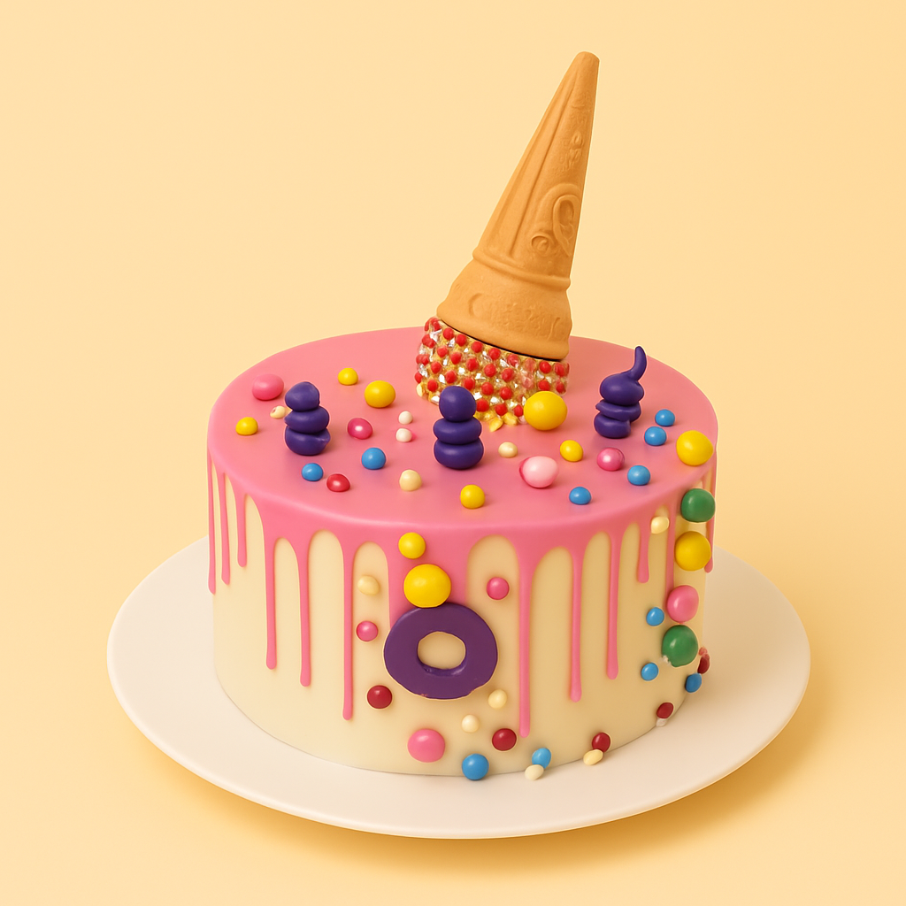 Candy Splash Ice Cream Cake