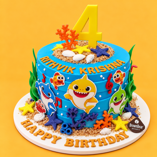 Baby Shark Birthday Cake