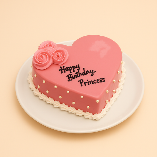 Princess Heart Birthday Cake
