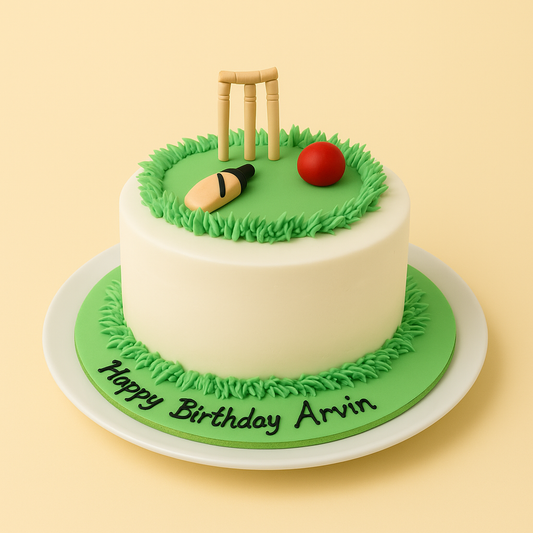 Cricket Pitch Birthday Cake