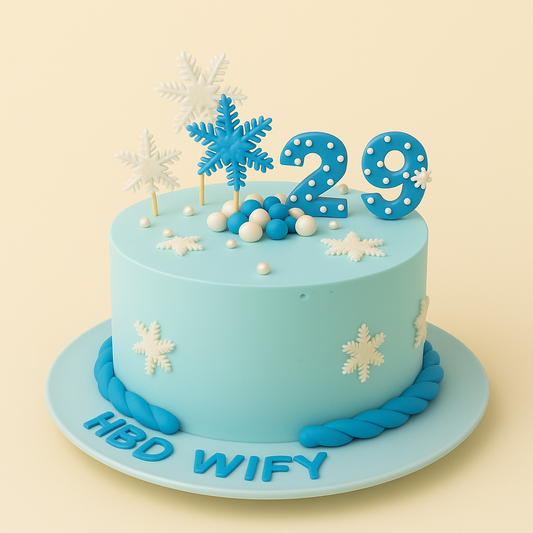 Snowflake Birthday Bliss Cake