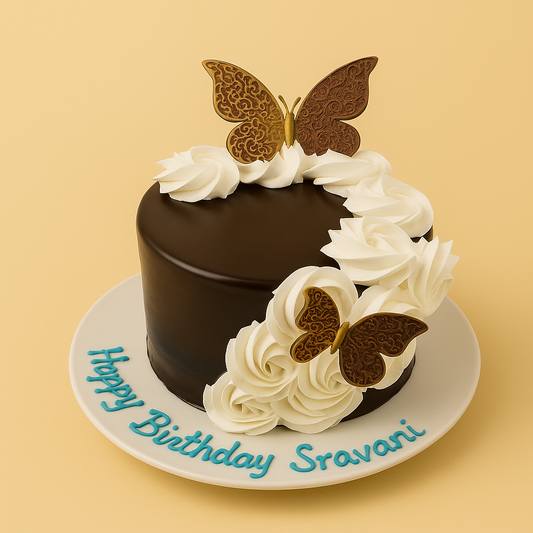 Chocolate Butterfly Elegance Cake