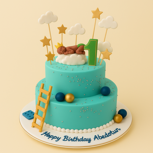 Cloud Dreams 1st Birthday Cake