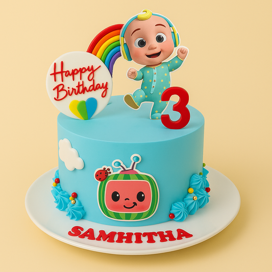 Cocomelon Rainbow Cake