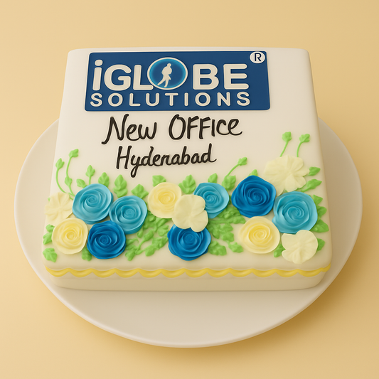 Corporate Celebration Floral Cake