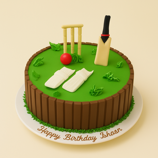 Cricket Ground Cake (Single-Tier)