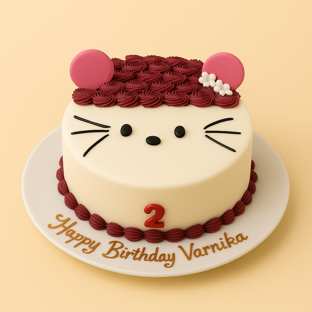 Cute Kitty Birthday Cake