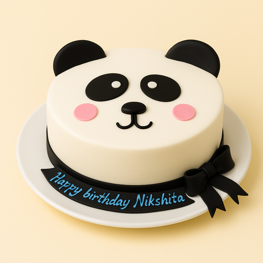 Cute Panda Face Cake