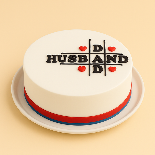 Dad & Husband Tic-Tac-Toe Cake