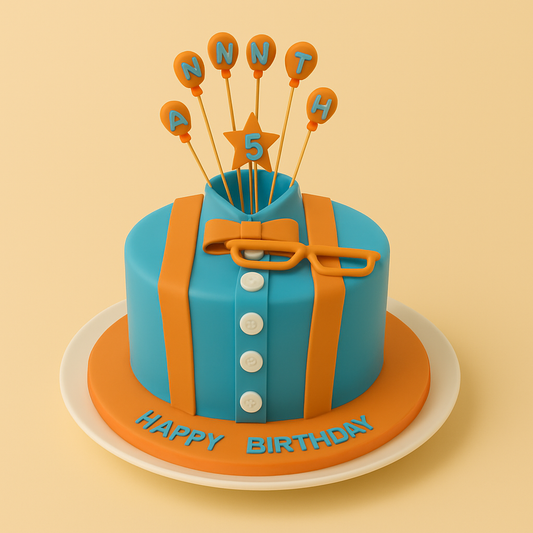Dapper Gentleman Birthday Cake