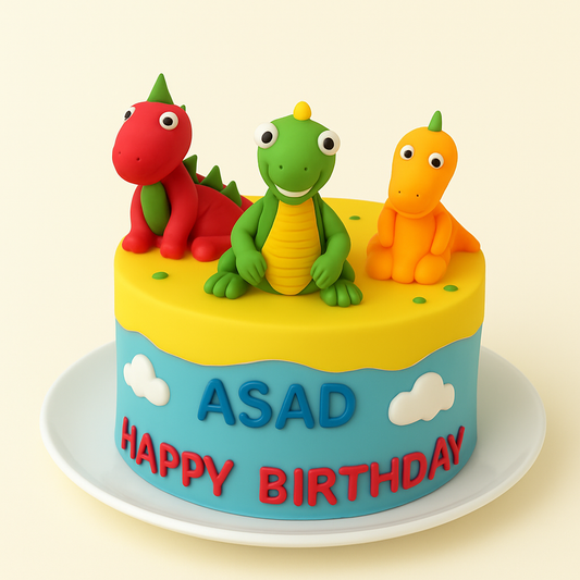 Dino Friends Birthday Cake