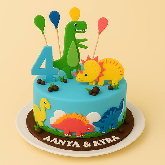 Dino World Party Cake