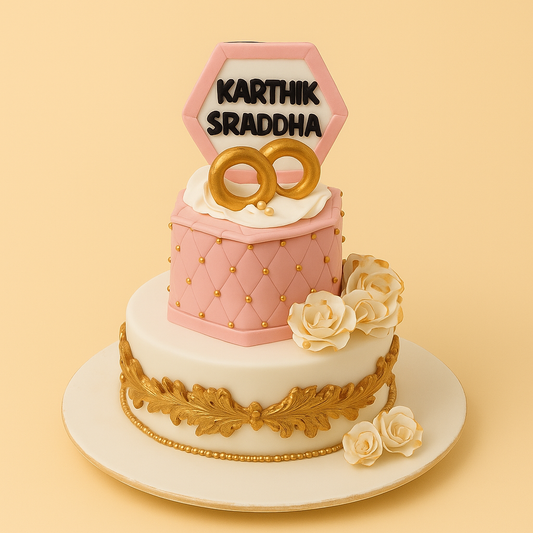 Elegant Wedding Rings Cake