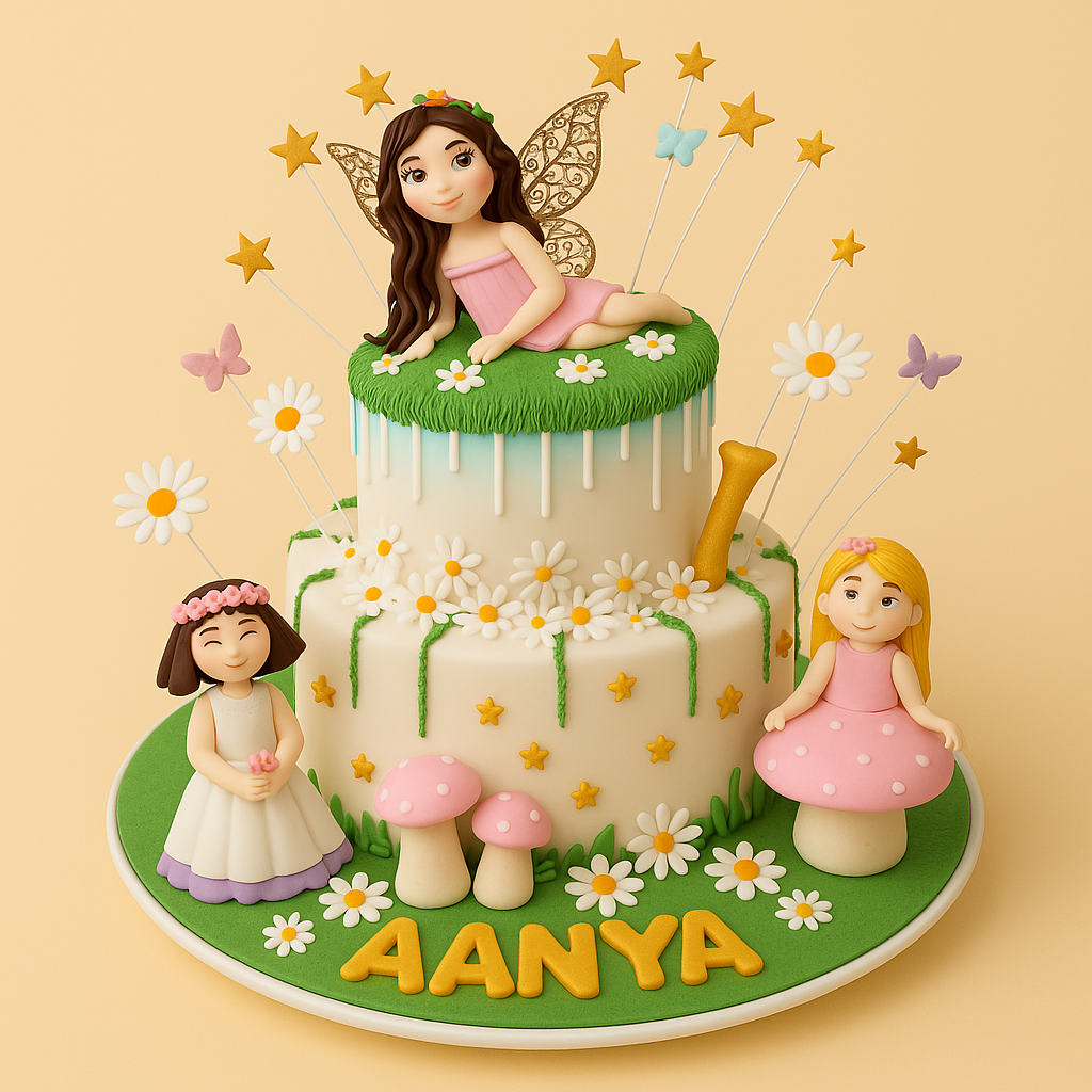 Enchanted Fairy Garden Cake