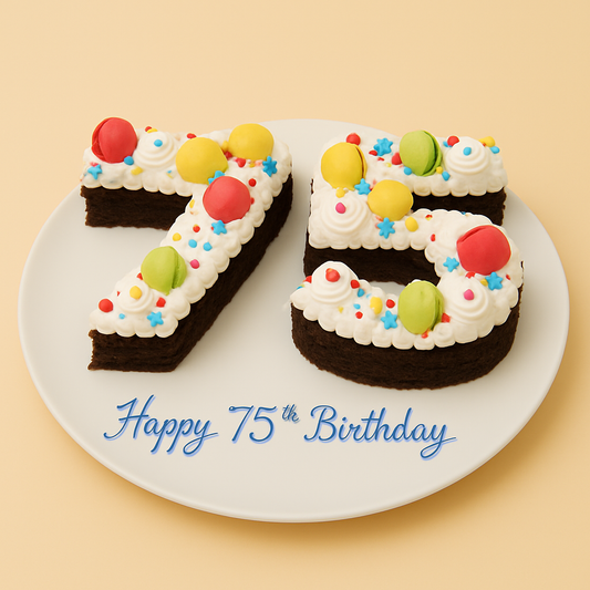 Festive Number 75 Cake